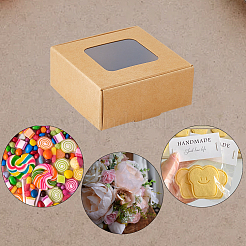 Kraft Paper Candy Storage Box&nbsp;CON-WH0084-90A
