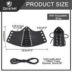 Adjustable PU Leather Cord Bracelet with Wax Cotton Cords&nbsp;AJEW-WH0248-457B