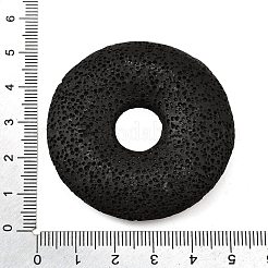 Natural Lava Rock Disc Big Pendants&nbsp;G-M203-04-01