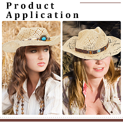 1Pc Women Straw Floppy Wide Brim Sun Hat&nbsp;AJEW-PH0007-64