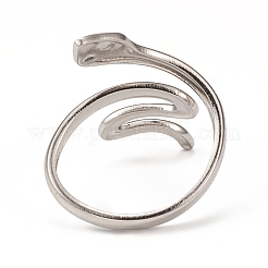 Non-Tarnish 304 Stainless Steel Cuff Rings&nbsp;RJEW-P080-04P