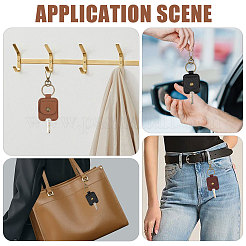3Pcs 3 Colors PU Leather Key Cover Pendant Decorations&nbsp;HJEW-GL0001-29