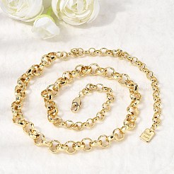 8MM Brass Rolo Chain Necklaces&nbsp;NJEW-L013-12G