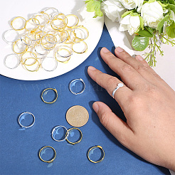 44Pcs 2 Colors Adjustable Brass Pad Ring Bases&nbsp;KK-ME0003-92