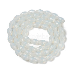 Electroplate Imitation Jade Glass Beads Strands&nbsp;LS-EGLA-N013-J8mm-D02
