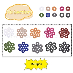 1500Pcs 10 Colors Dark Colors Handmade Polymer Clay Beads&nbsp;CLAY-YW0001-37B