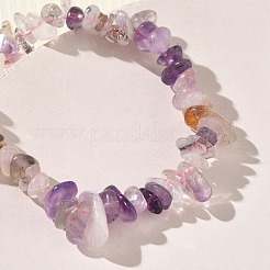 Natural Quartz Chip Beaded Stretch Bracelets for Women&nbsp;BJEW-D467-01C