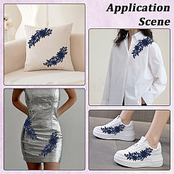 2 Pairs Polyester Clothing Patches&nbsp;DIY-GF0013-19F