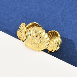 Brass Cuff Rings for Women&nbsp;RJEW-H256-17A-G