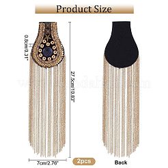 Iron Fashion Tassel Epaulette&nbsp;AJEW-WH0235-45G