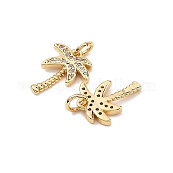 SHEGRACE Brass Micro Pave Clear Cubic Zirconia Pendants&nbsp;X-XGRQ2C285-409G