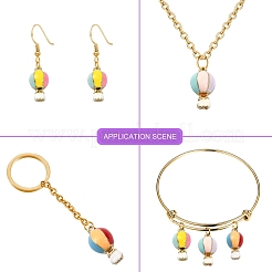 30Pcs 3 Colors Alloy Enamel Pendants&nbsp;ENAM-CJ0002-38