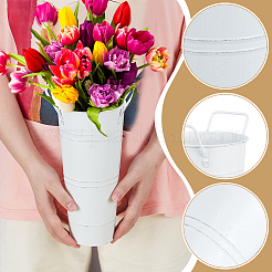 Galvanized Iron Flower Vase&nbsp;DIY-WH0899-461A