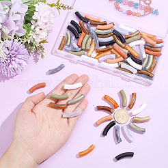88Pcs 11 Colors Opaque Acrylic Beads&nbsp;MACR-PA0001-89