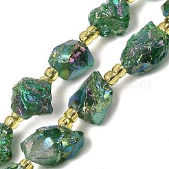 Electroplated Raw Rough Natural Amethyst Beads Strands&nbsp;G-Z131-J02-07