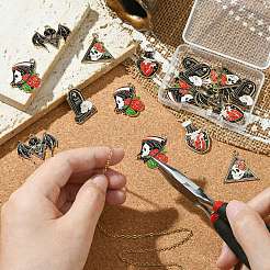 20Pcs 5 Styles Halloween Alloy Enamel Pendants&nbsp;FIND-CJ0002-40