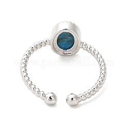 Natural Apatite Open Cuff Ring&nbsp;RJEW-M166-04P-G