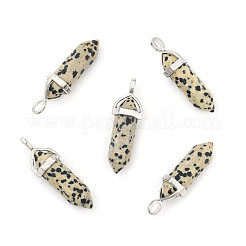 Natural Dalmatian Jasper Double Terminated Pointed Pendants&nbsp;LS-G-D415-03