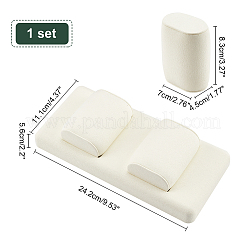 2-Slot Microfiber Bracelet Jewellery Display Stands&nbsp;RDIS-WH0015-03