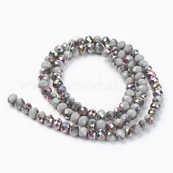 Electroplate Opaque Glass Beads Strands&nbsp;EGLA-A034-P8mm-R13