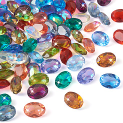 120Pcs 12 Colors Transparent Pointed Back Resin Rhinestone Cabochons&nbsp;KY-CW0001-01