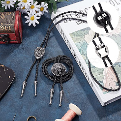 6Pcs 2 Style Iron Bolo Tie Slide Clasp&nbsp;IFIN-GF0001-25P