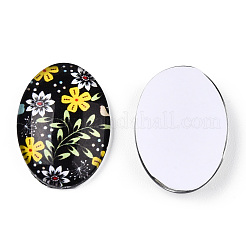 Flatback Glass Cabochons&nbsp;GGLA-WH0034-05
