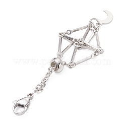 3Pcs Moon Star Lighting Bolt 304 Stainless Steel Pouch Empty Stone Holder Pendant Decoration&nbsp;HJEW-JM04497-02
