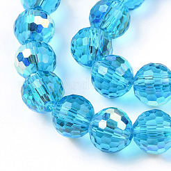 Transparent Electroplate Glass Bead Strands&nbsp;EGLA-TAC0003-04A