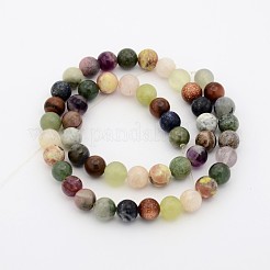 Natural & Synthetic Mixed Gemstone Beads Strands&nbsp;G-P070-26-8mm