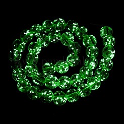 Luminous Handmade Glod Sand Lampwork Beads Strands&nbsp;LAMP-B028-03M-10mm