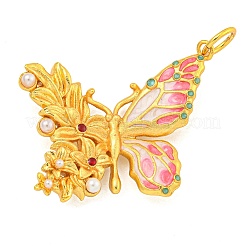 Rack Plating Brass Enamel Pendants&nbsp;KK-Z054-04G