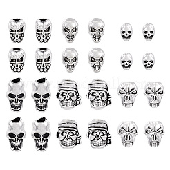 28Pcs 7 Styles Tibetan Style Alloy Beads&nbsp;TIBEB-TA0001-30