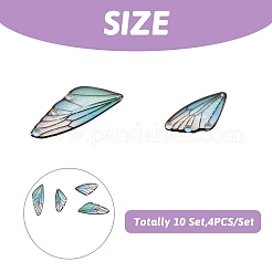 Transparent Resin Crystal AB Rhinestone Pendants Set&nbsp;RESI-TAC0002-46C