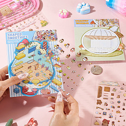 PET Plastic Picture Stickers&nbsp;DIY-TA0015-80G