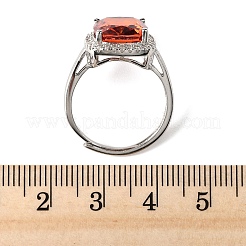 925 Sterling Silver Pave Cubic Zirconia Finger Rings&nbsp;RJEW-C138-01A-01