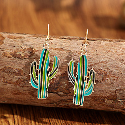 Alloy Enamel Dangle Earrings&nbsp;WG1BE30-01