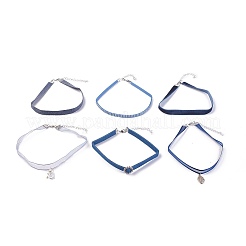 Faux Suede & Velvet Choker Necklaces&nbsp;NJEW-TAC0002-A05