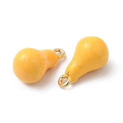 Brass Enamel Charms&nbsp;KK-P234-11G