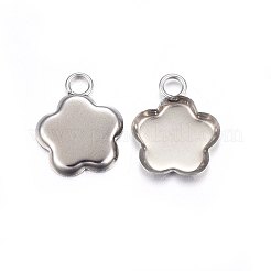 Tarnish Resistant 304 Stainless Steel Pendant Cabochon Settings&nbsp;STAS-P210-04P