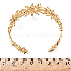 Sun 304 Stainless Steel Cuff Bangles&nbsp;BJEW-B158-01G