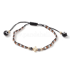 Glass Seed Beaded Braided Beads Bracelets for Women&nbsp;BJEW-MZ00122-05
