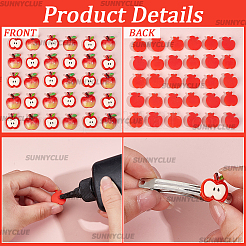 60Pcs 2 Styles Resin Cabochons&nbsp;RESI-SC0006-48