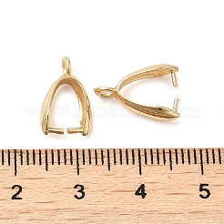 Rack Plating Brass Ice Pick Pinch Bails&nbsp;KK-Z030-05E-G-01
