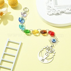 201 Stainless Steel Yoga with Lotus Pendant Decorations&nbsp;HJEW-JM01100