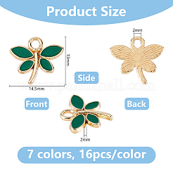 112Pcs 7 Colors Zinc Alloy Enamel Charms&nbsp;FIND-DC0008-17