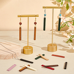 90Pcs 9 Colors Wood Pendant&nbsp;WOOD-PH0003-15