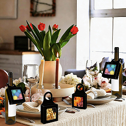 10Pcs Square Kraft Paper Wine Gift Hanging Boxes&nbsp;CON-CN0001-31A