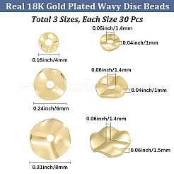 90Pcs 3 Styles Brass Beads&nbsp;KK-BBC0025-88