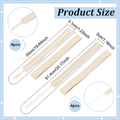 8Pcs 2 Styles  Polyester & Cotton Adjustable Hat Sweatband&nbsp;DIY-BC0013-50B